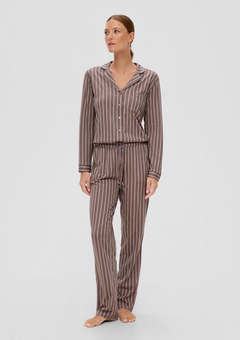 s.Oliver Pyjamaset aus Viskosemix - braun
