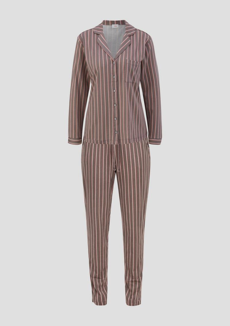 s.Oliver Pyjamaset aus Viskosemix - braun
