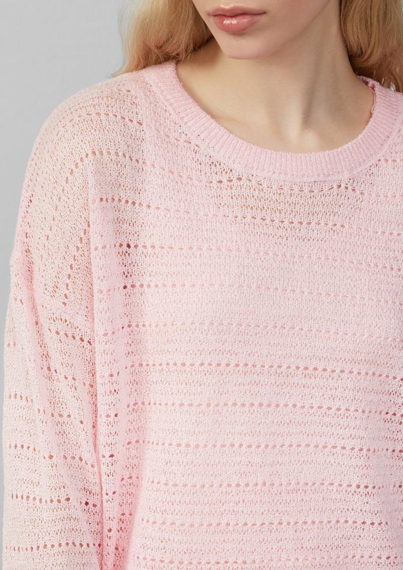 s.Oliver leichter Pullover mit Ajourmuster - altrosa