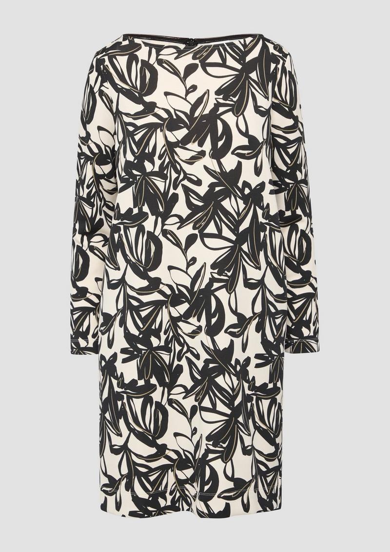 s.Oliver Scuba-Kleid mit Seitentaschen - ecru