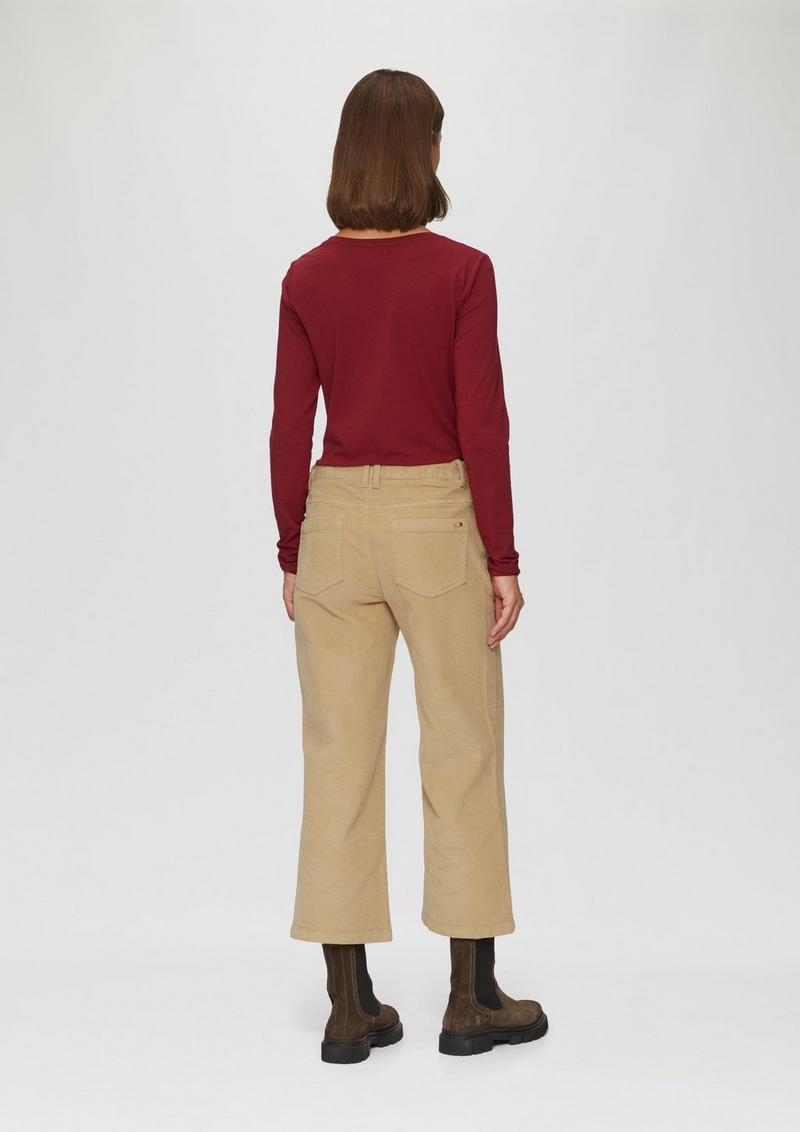 s.Oliver Elastische Culotte aus Cord - hellbraun