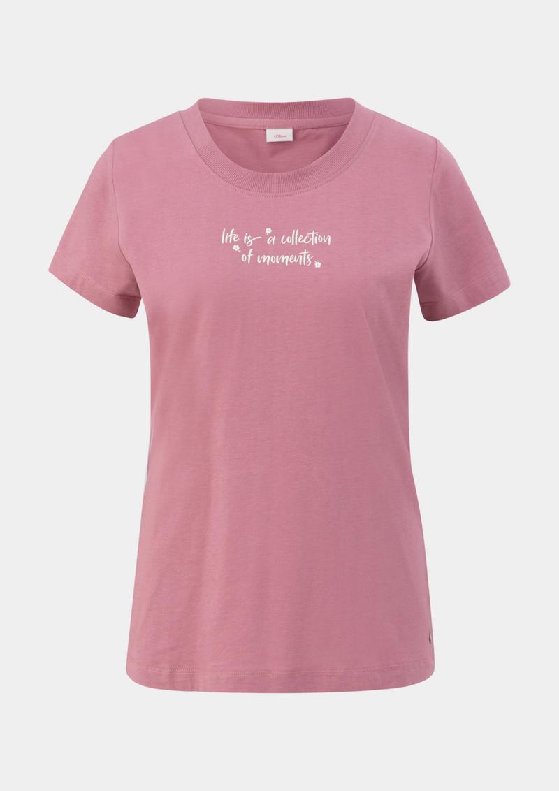 s.Oliver T-Shirt mit Frontprint - altrosa