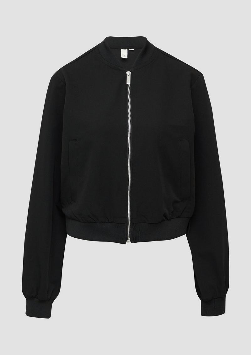 s.Oliver Blouson mit Stehkragen - schwarz