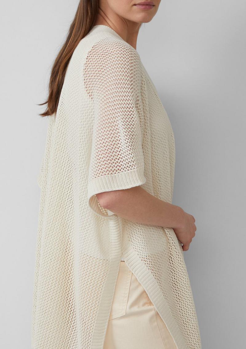 s.Oliver Leichter Strickponcho - beige
