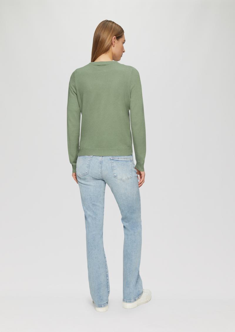 s.Oliver Strickpullover aus Viskosemix - salbeigrün
