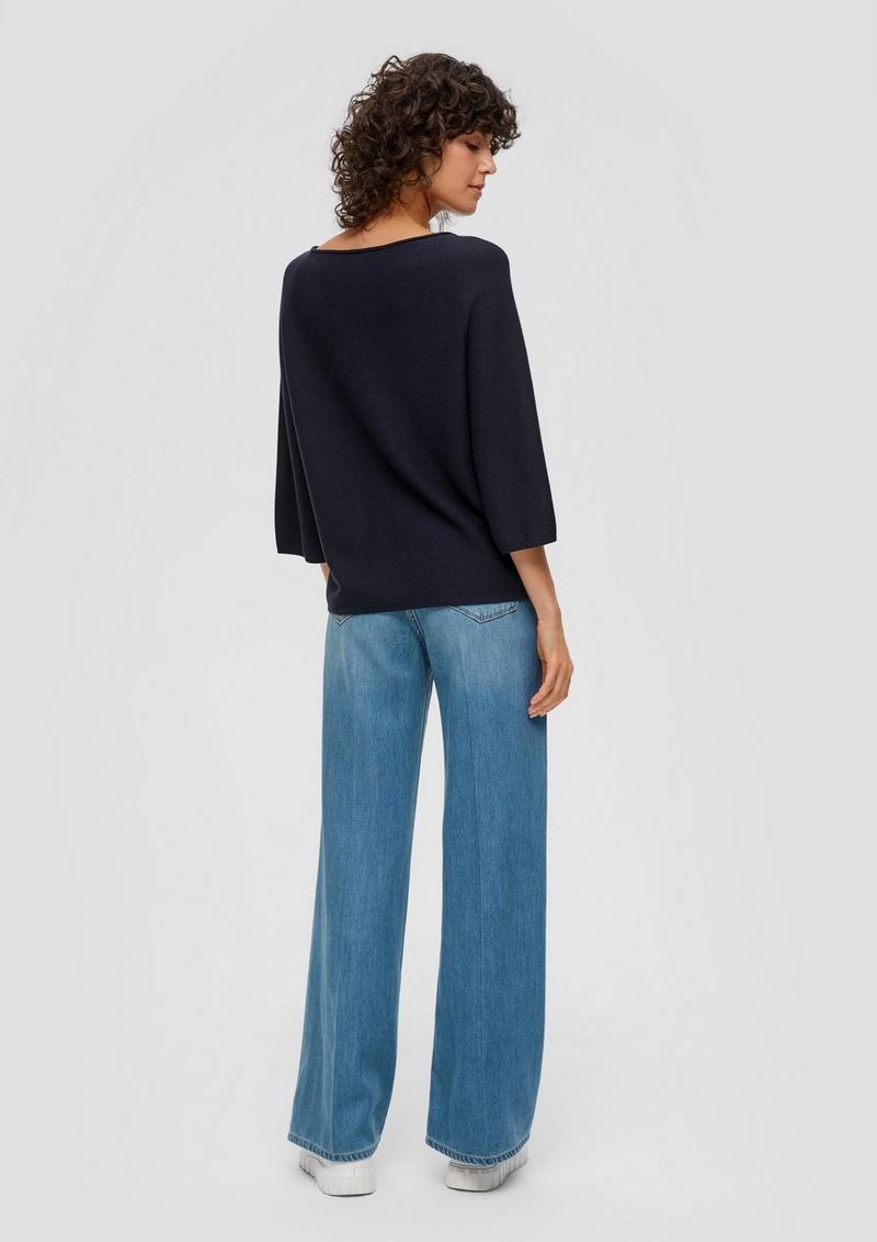 s.Oliver Strickpullover mit weiten Ärmeln - navy