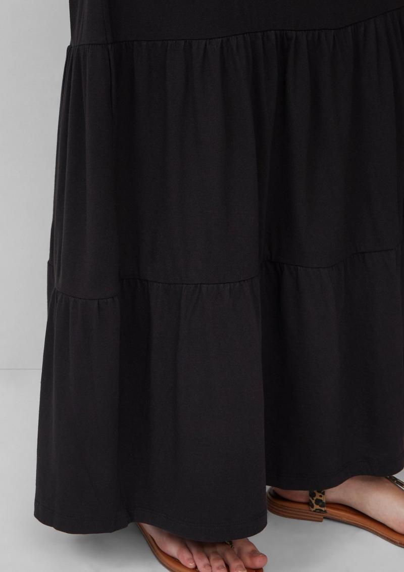 s.Oliver Maxi-Stufenrock aus Jersey - schwarz