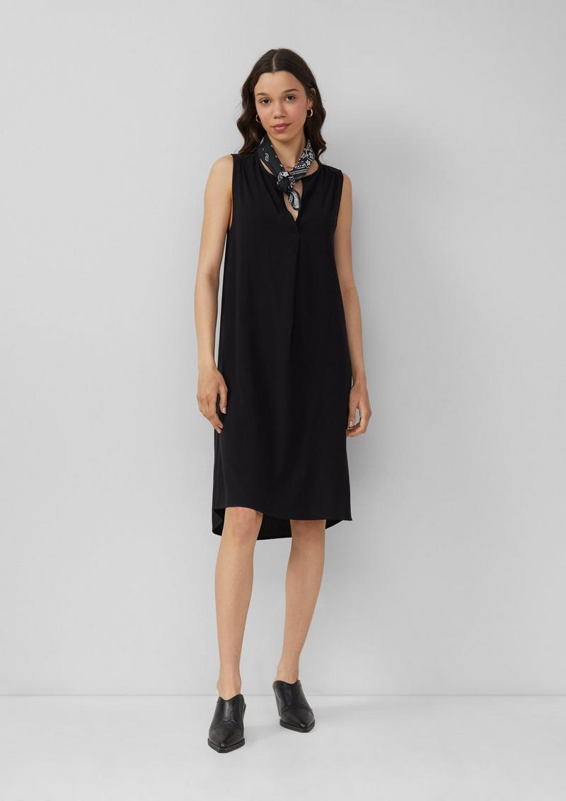 s.Oliver Knielanges Viskosekleid - schwarz