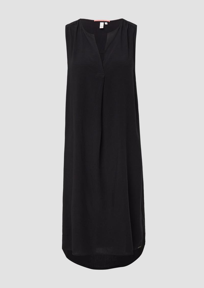 s.Oliver Knielanges Viskosekleid - schwarz