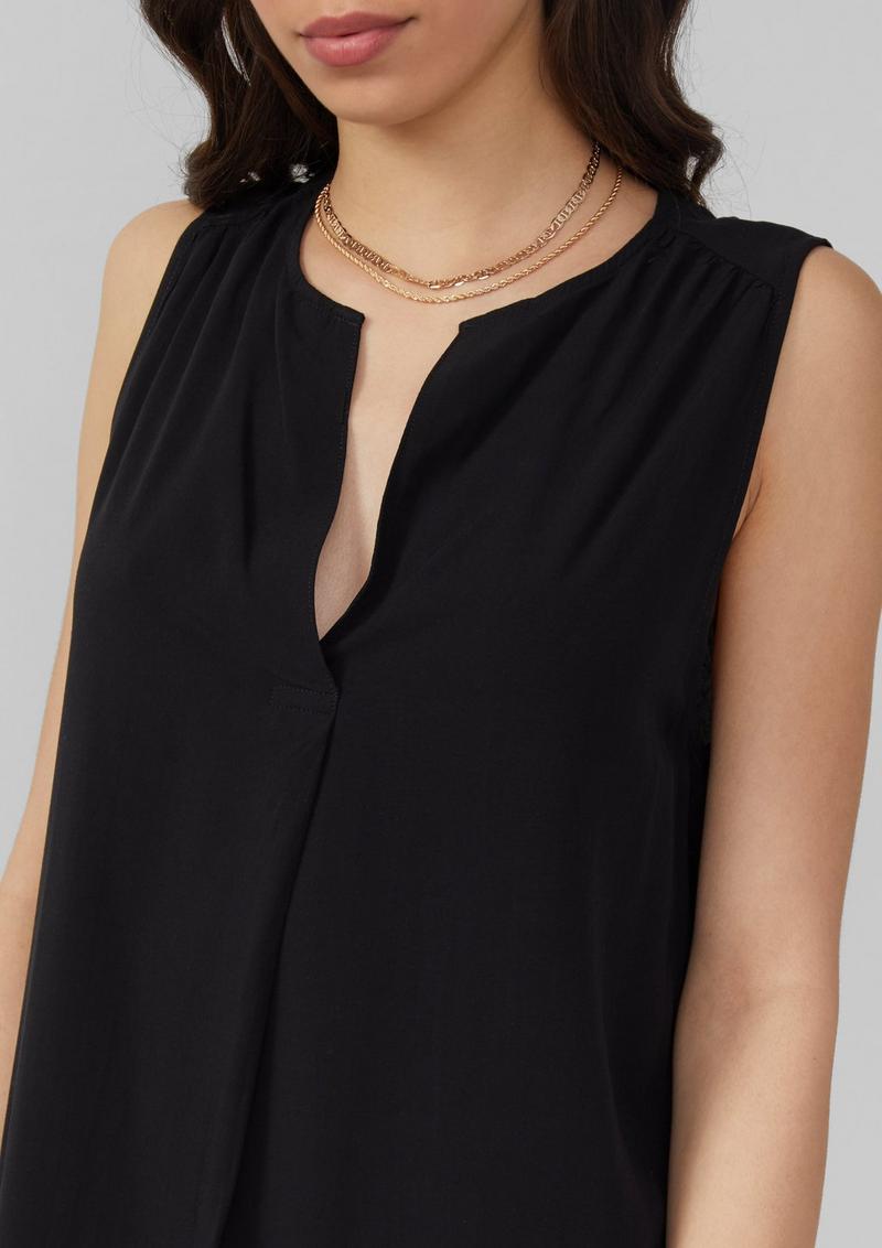 s.Oliver Knielanges Viskosekleid - schwarz