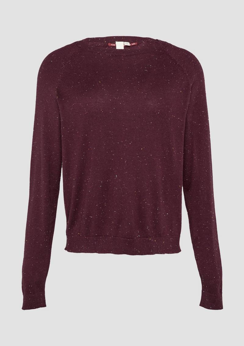 s.Oliver Strickpullover mit Raglan-Ärmeln - lila