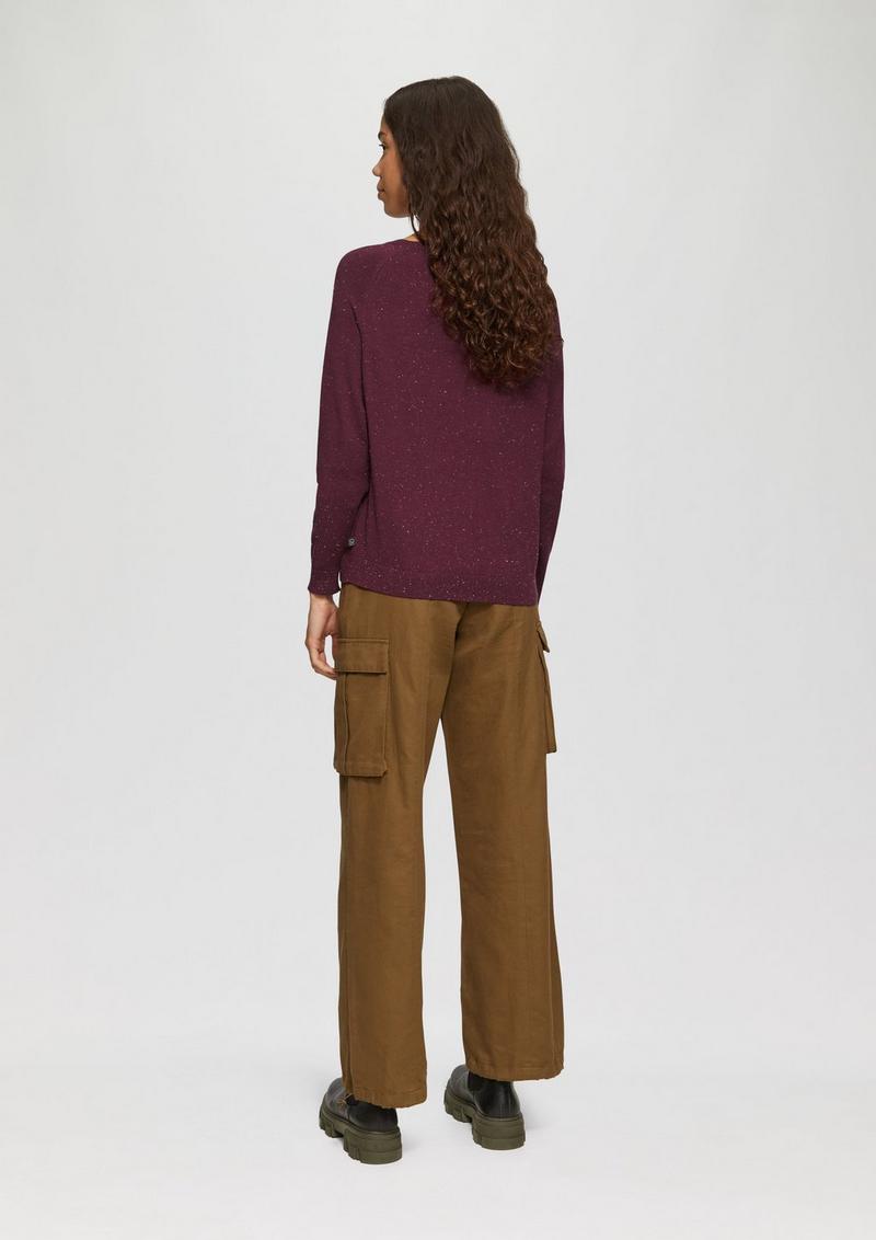 s.Oliver Strickpullover mit Raglan-Ärmeln - lila