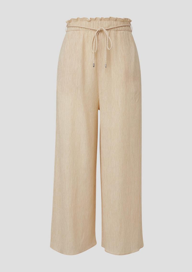 s.Oliver Hose mit Crinkle-Struktur und Eingrifftaschen - beige