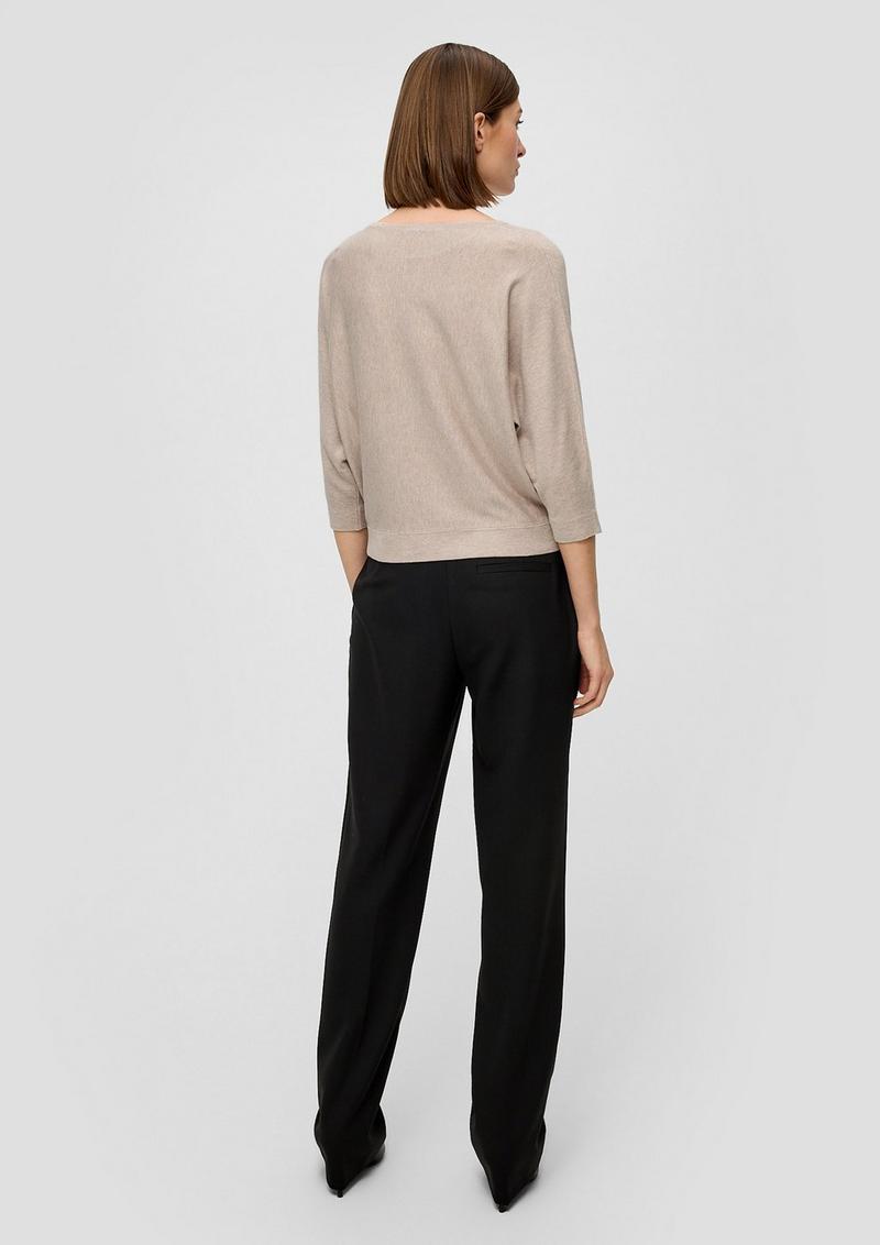 s.Oliver Strickpullover mit Fledermausarm - beige