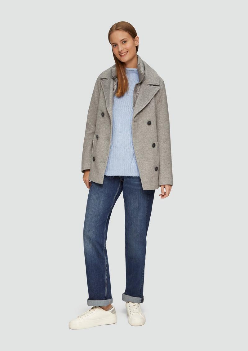 s.Oliver Relaxed Fit Pullover aus Alpakamix - hellblau
