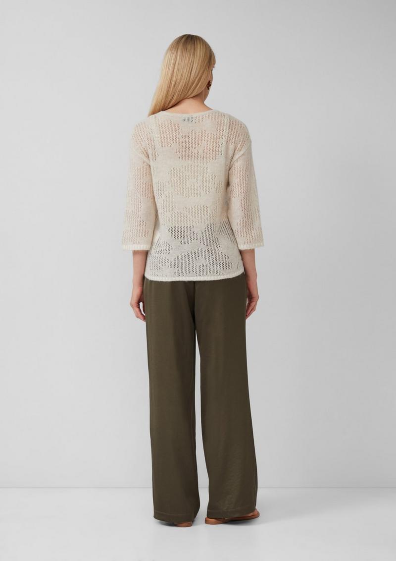s.Oliver Leichter Pullover aus Alpakamix - steingrau