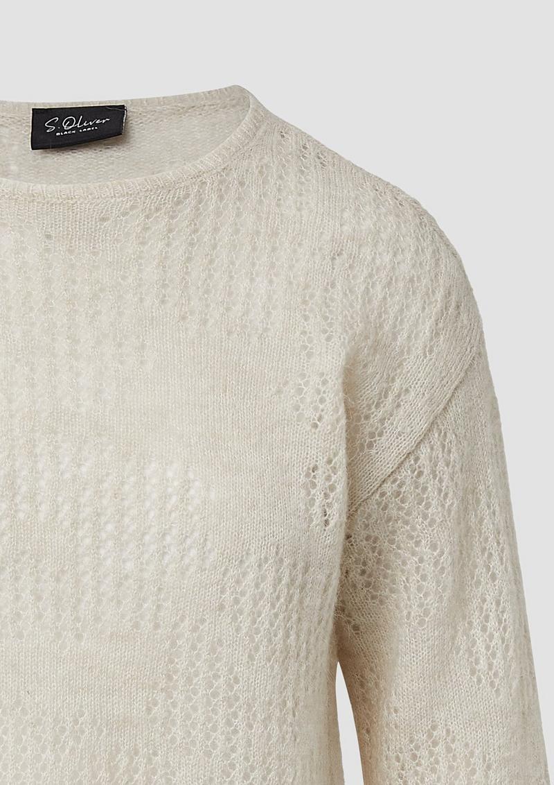 s.Oliver Leichter Pullover aus Alpakamix - steingrau