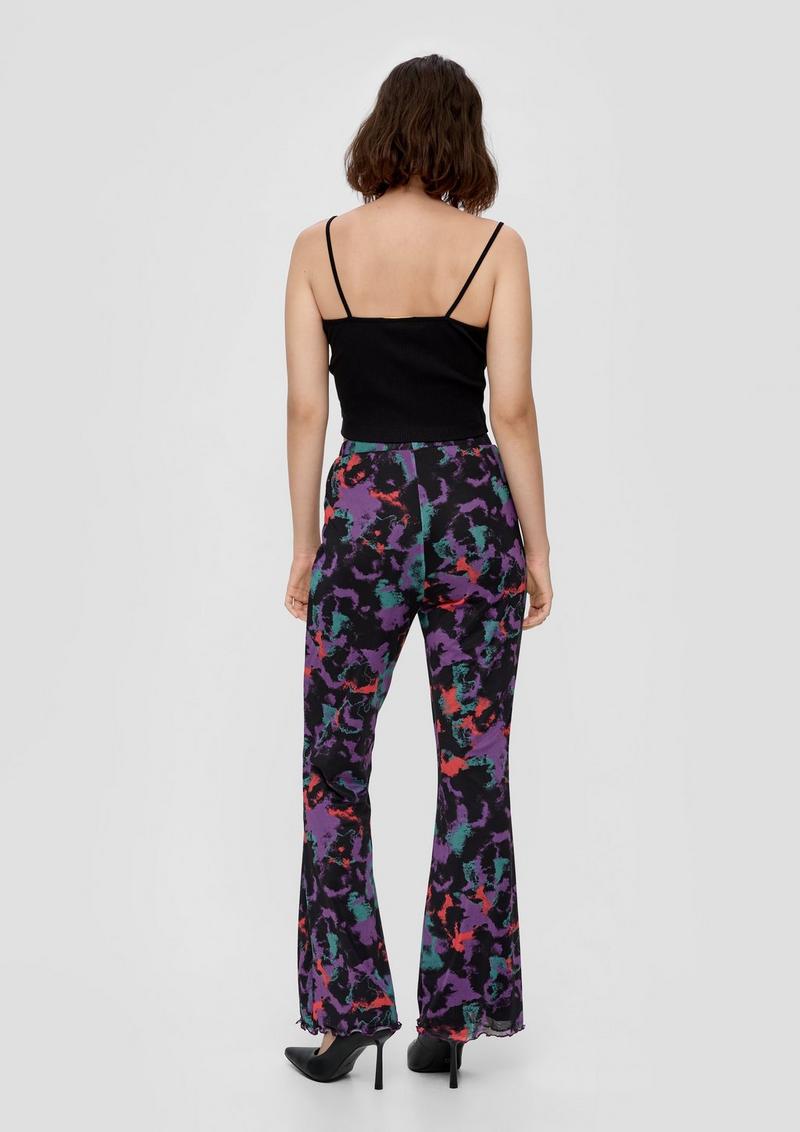 s.Oliver Slim: Hose aus Mesh - lila