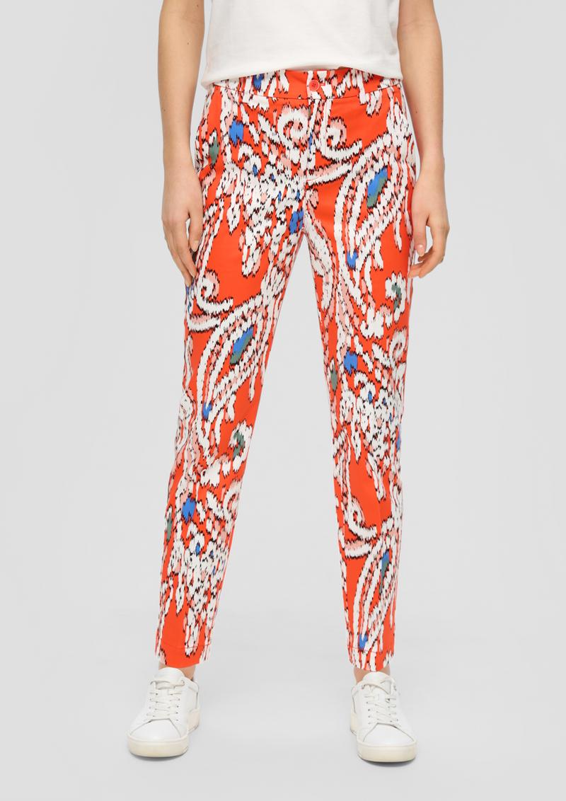 s.Oliver Cigarette: Pants mit Tapered Leg - hellorange