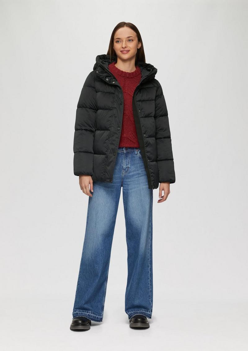 s.Oliver Pufferjacke in Satin-Optik - navy