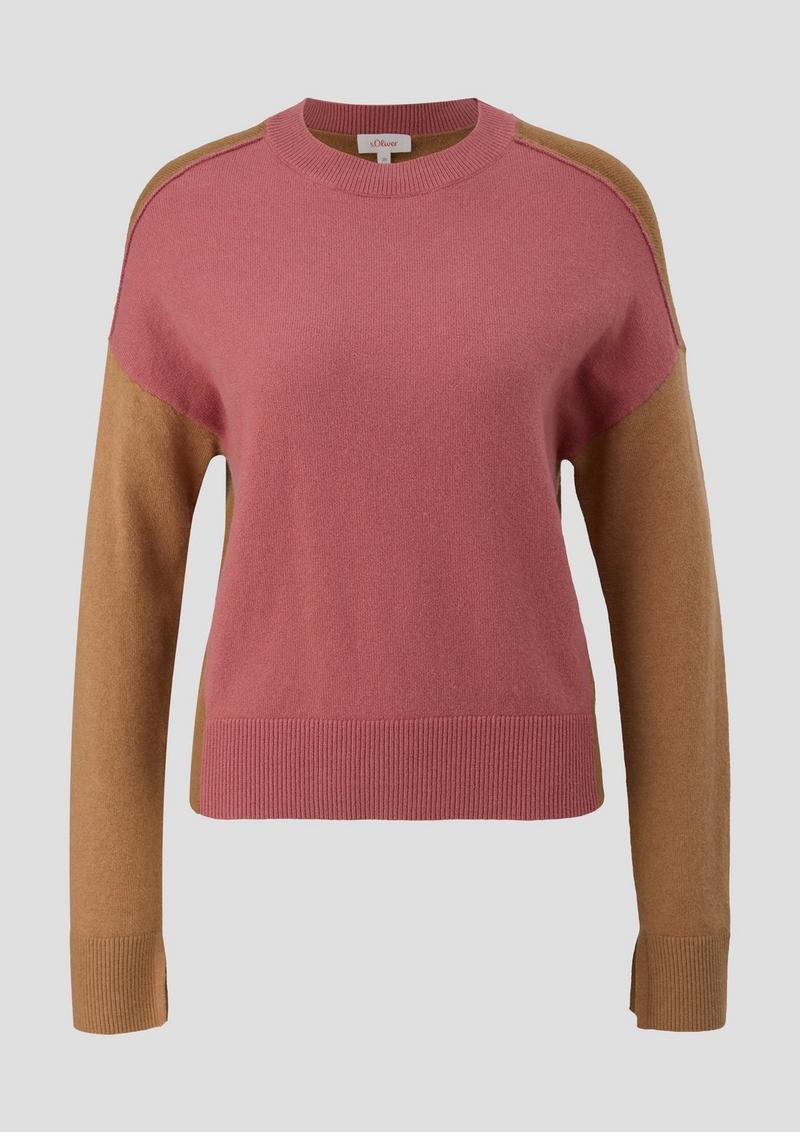 s.Oliver Pullover aus Wollmix - papaya