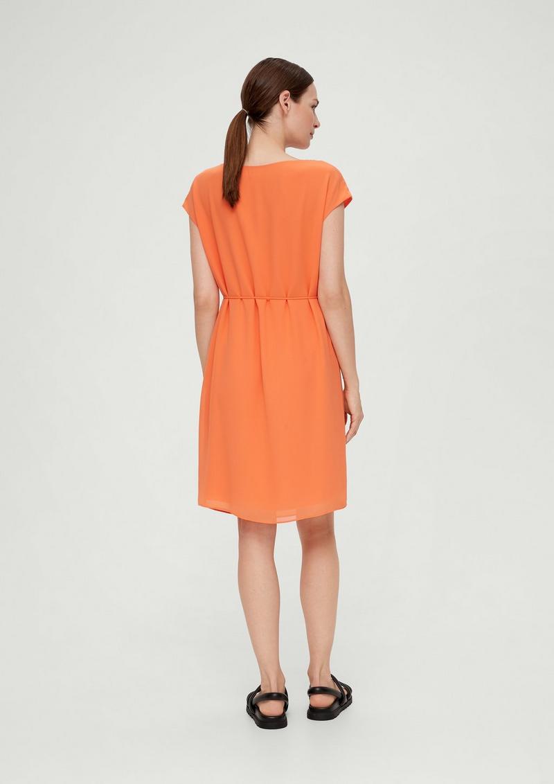 s.Oliver Chiffonkleid mit Raffung - orange