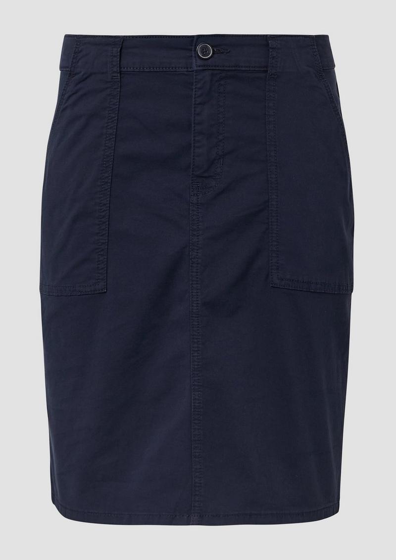 s.Oliver Kurzer Rock mit aufgesetzten Taschen - navy