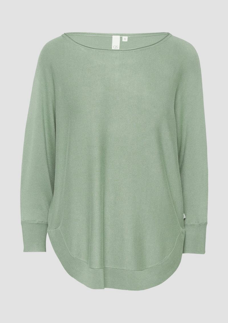 s.Oliver Strickpullover mit Fledermausärmeln - salbeigrün
