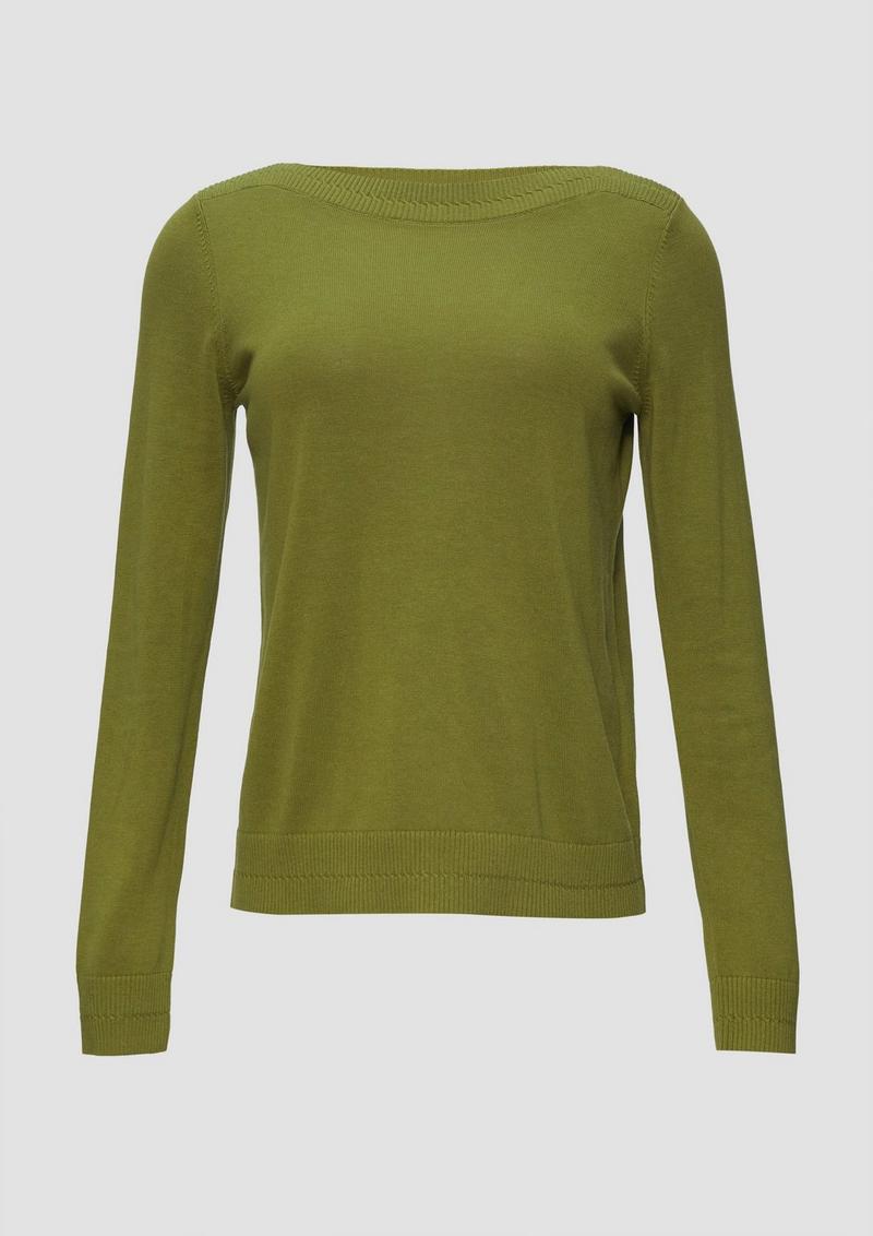 s.Oliver Strickpullover mit U-Boot-Ausschnitt - guacamole