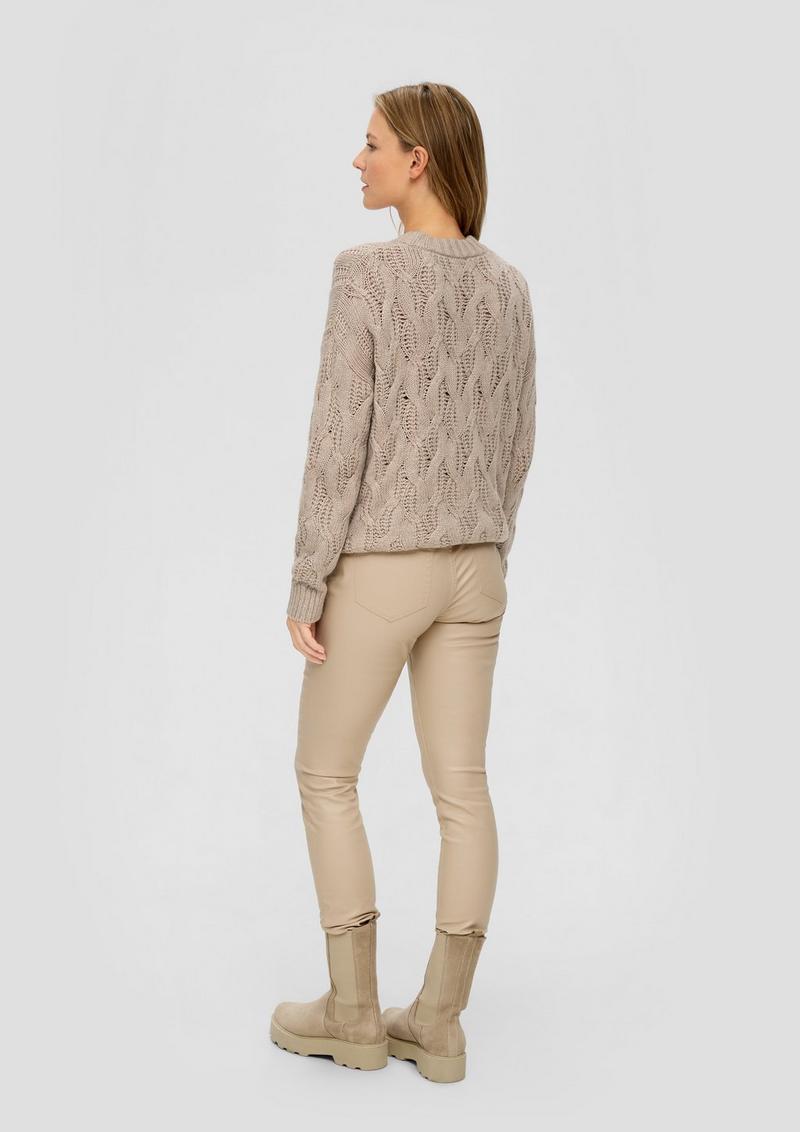 s.Oliver Strickpullover aus Viskosemix - sandfarben