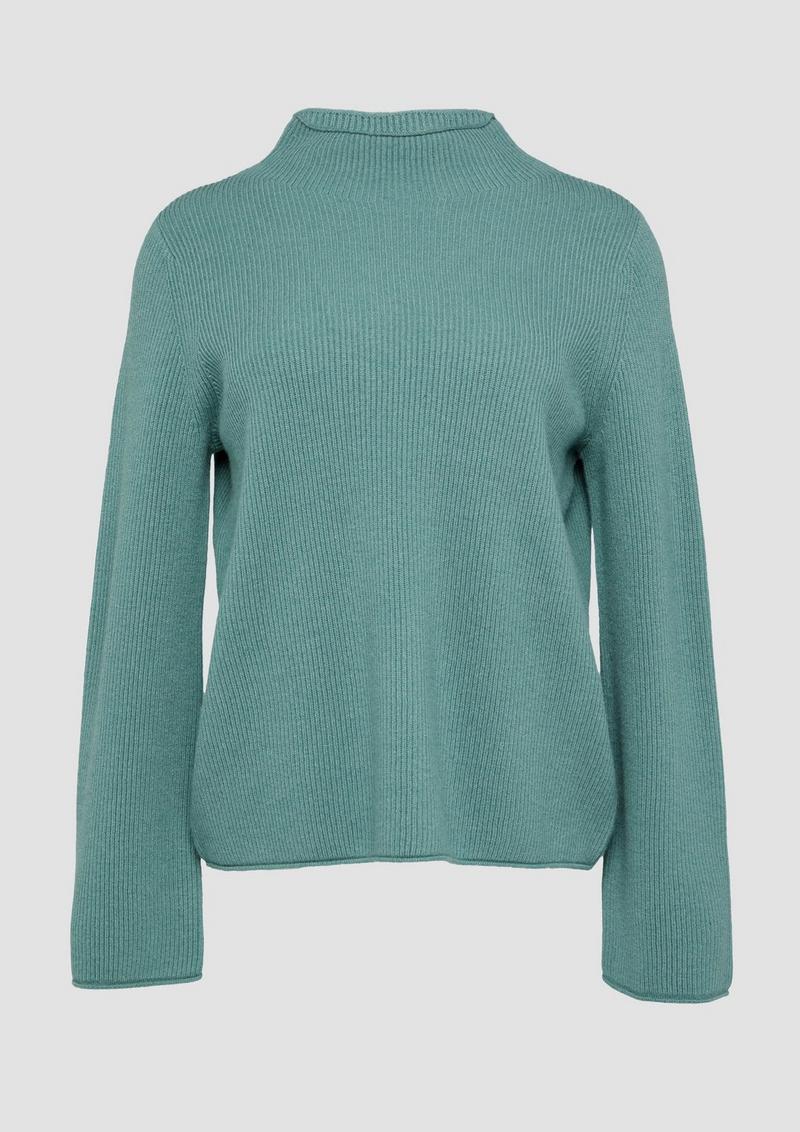 s.Oliver Turtleneck-Pullover aus Wollmischung - petrol