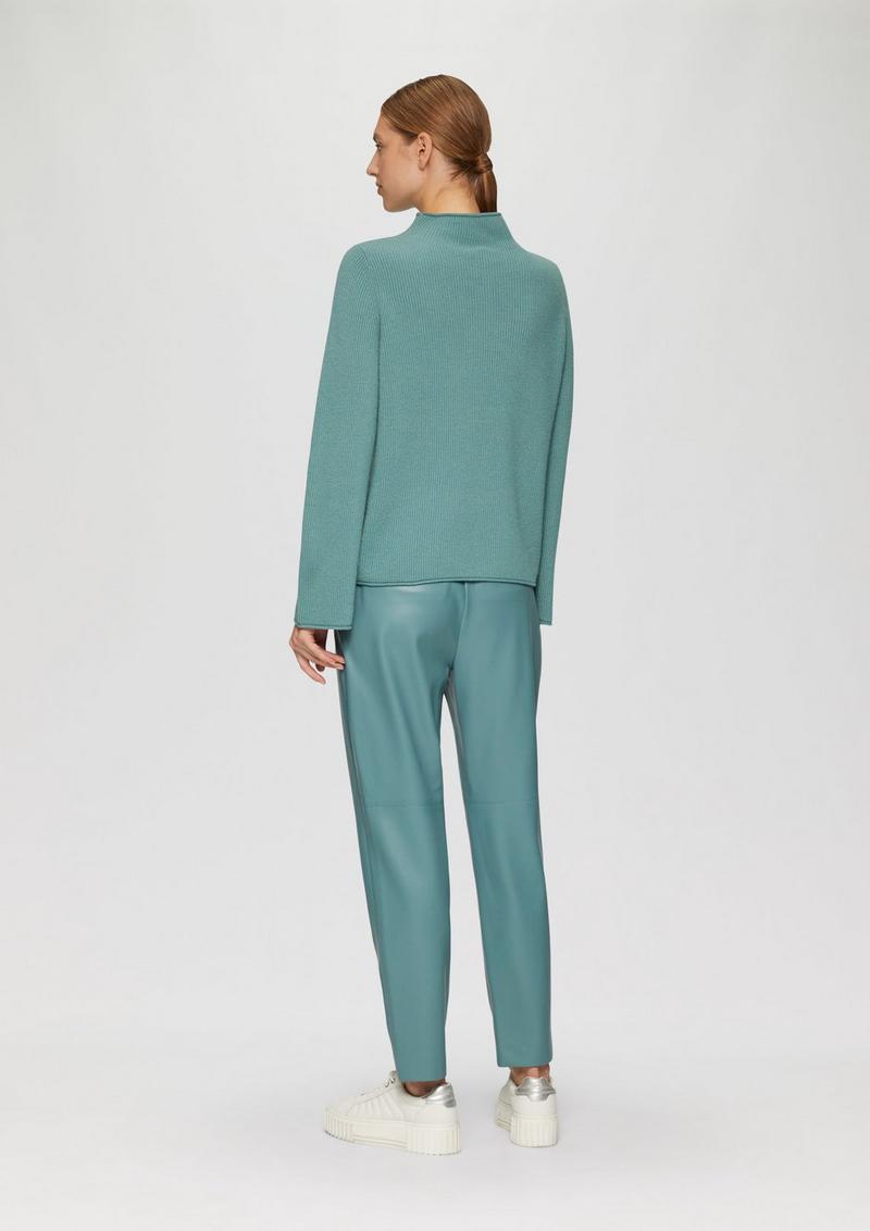 s.Oliver Turtleneck-Pullover aus Wollmischung - petrol