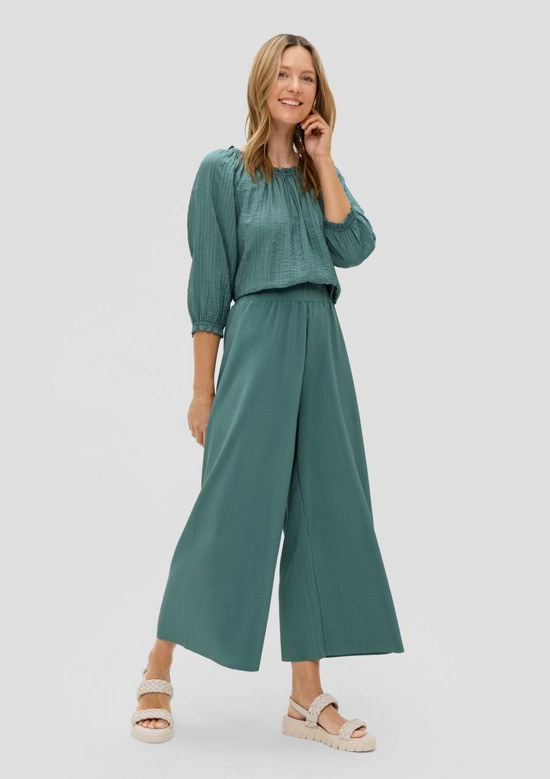 s.Oliver Regular: Plissierte Culottes aus Jersey - petrol