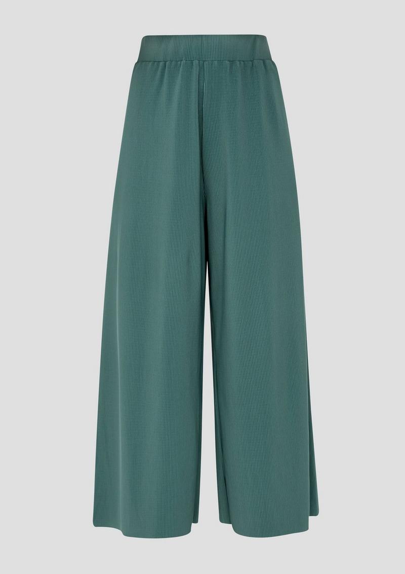 s.Oliver Regular: Plissierte Culottes aus Jersey - petrol
