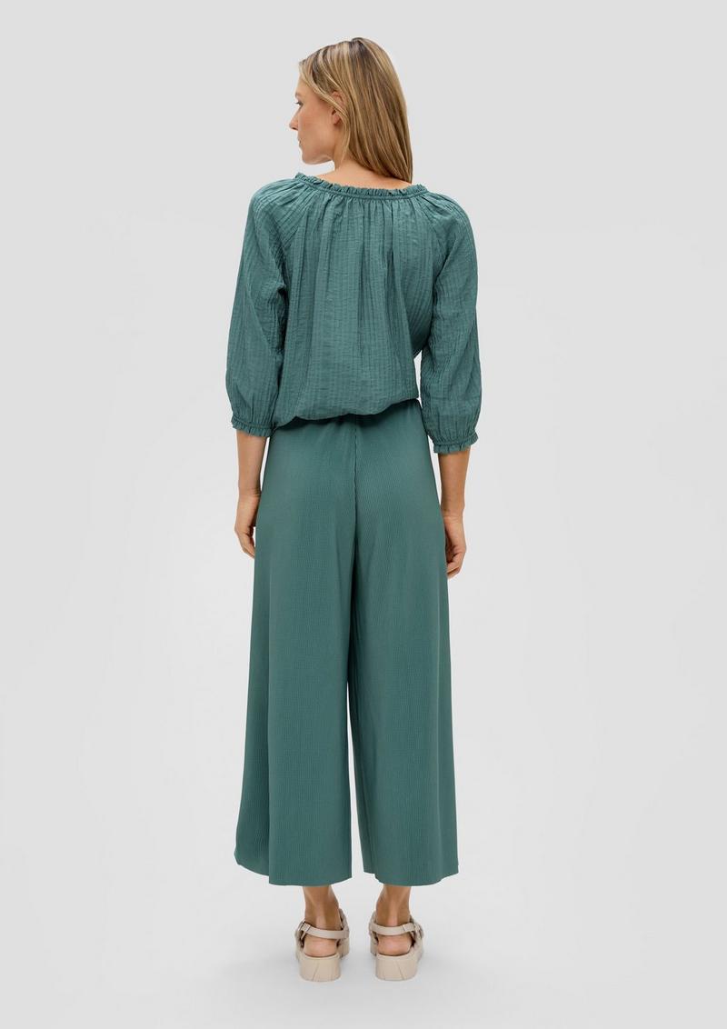 s.Oliver Regular: Plissierte Culottes aus Jersey - petrol