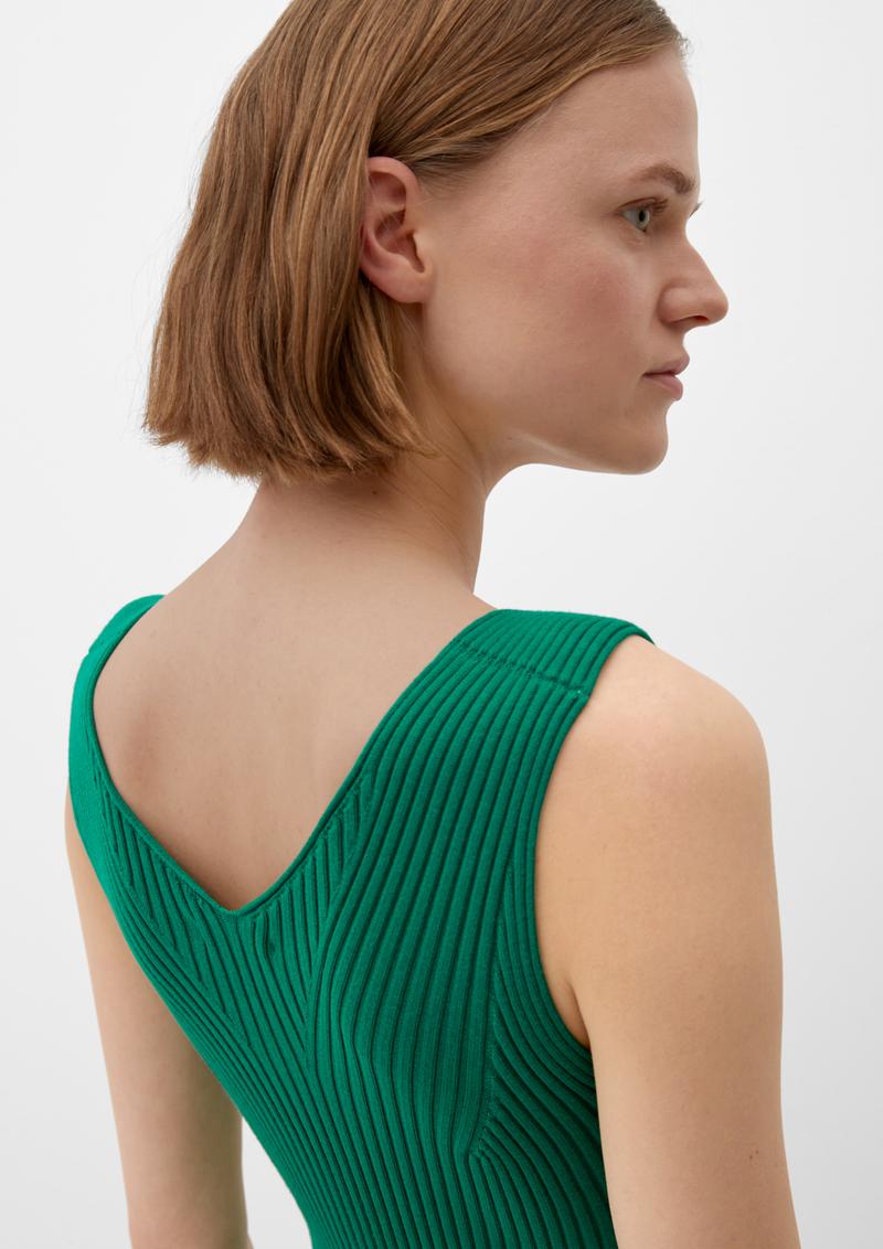 s.Oliver Maxi-Kleid mit Rippstruktur - smaragd