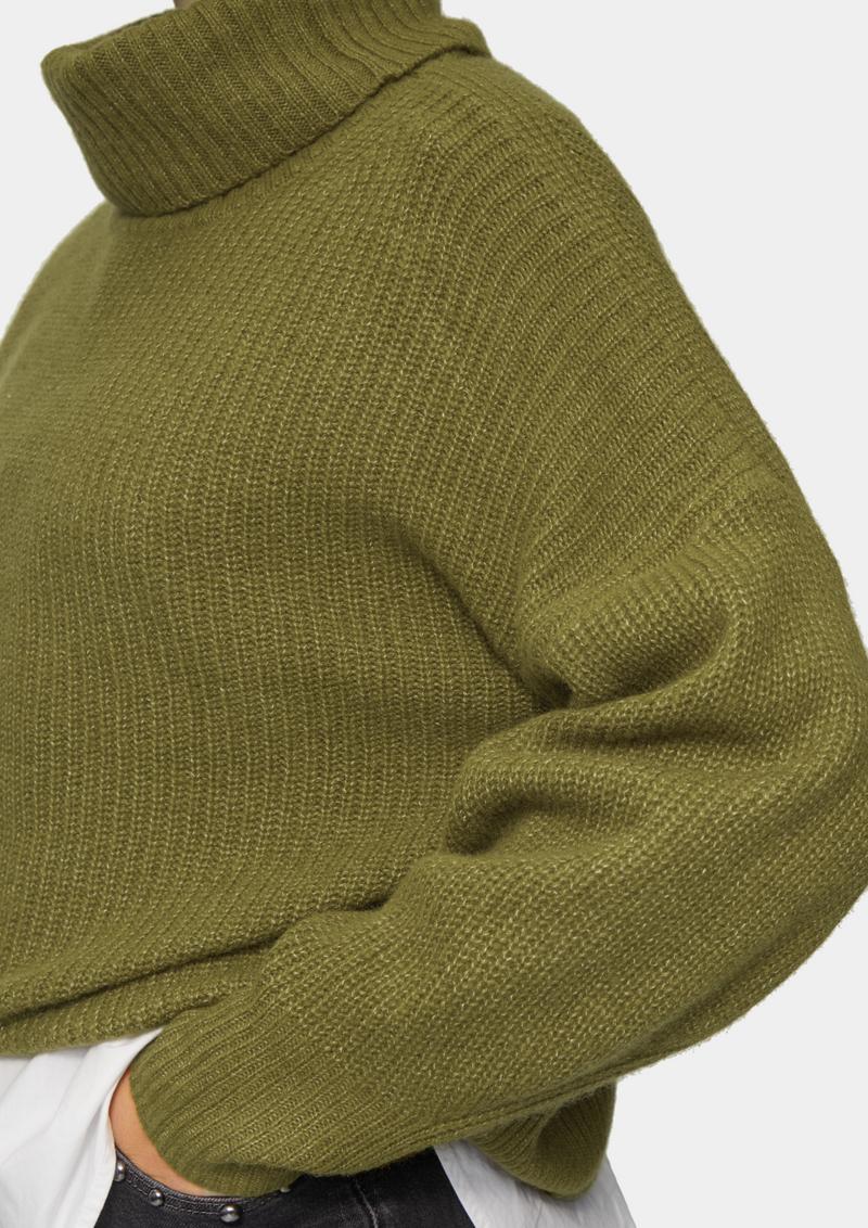 s.Oliver Oversized Pullover mit Rollkragen - guacamole