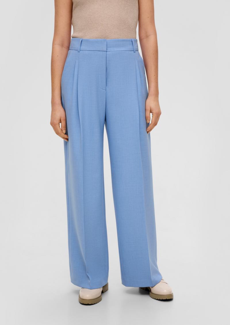 s.Oliver Palazzo-Hose mit extra hohem Bund - himmelblau