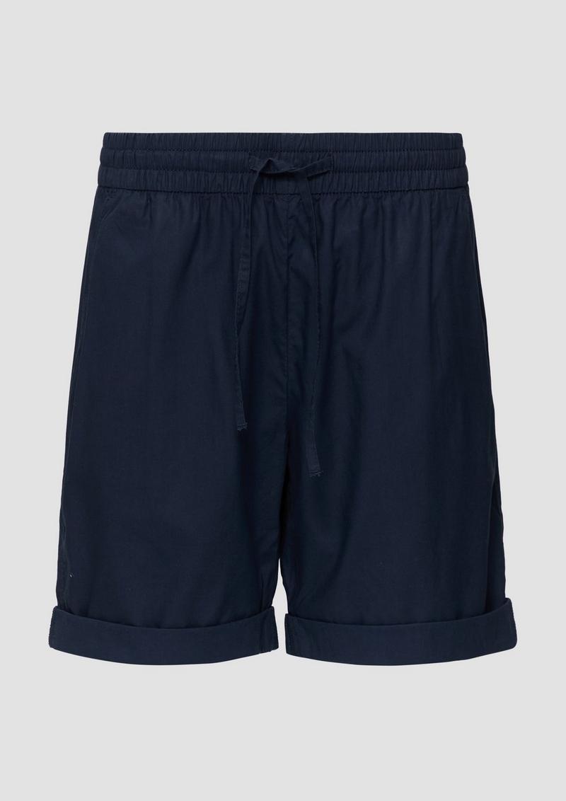 s.Oliver Leichte Shorts mit Elastikbund aus Lyocellmix - tiefblau
