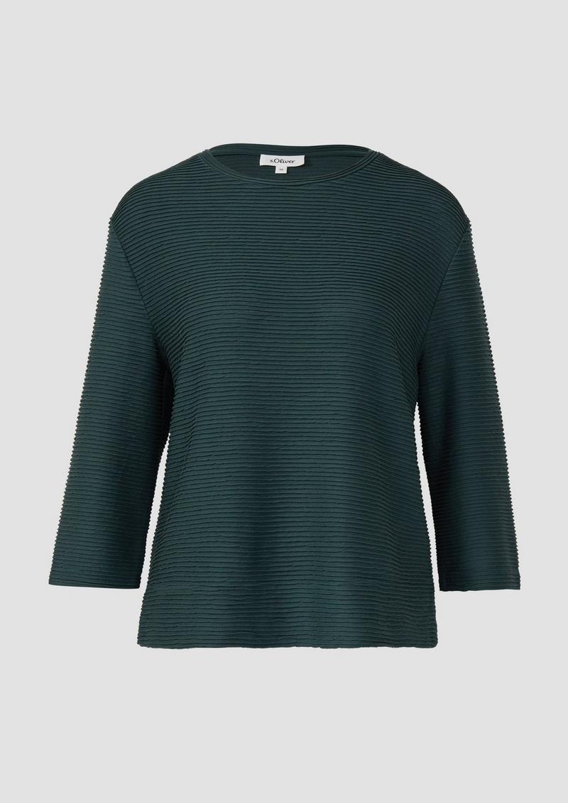 s.Oliver Leichtes Sweatshirt mit Struktur - petrol
