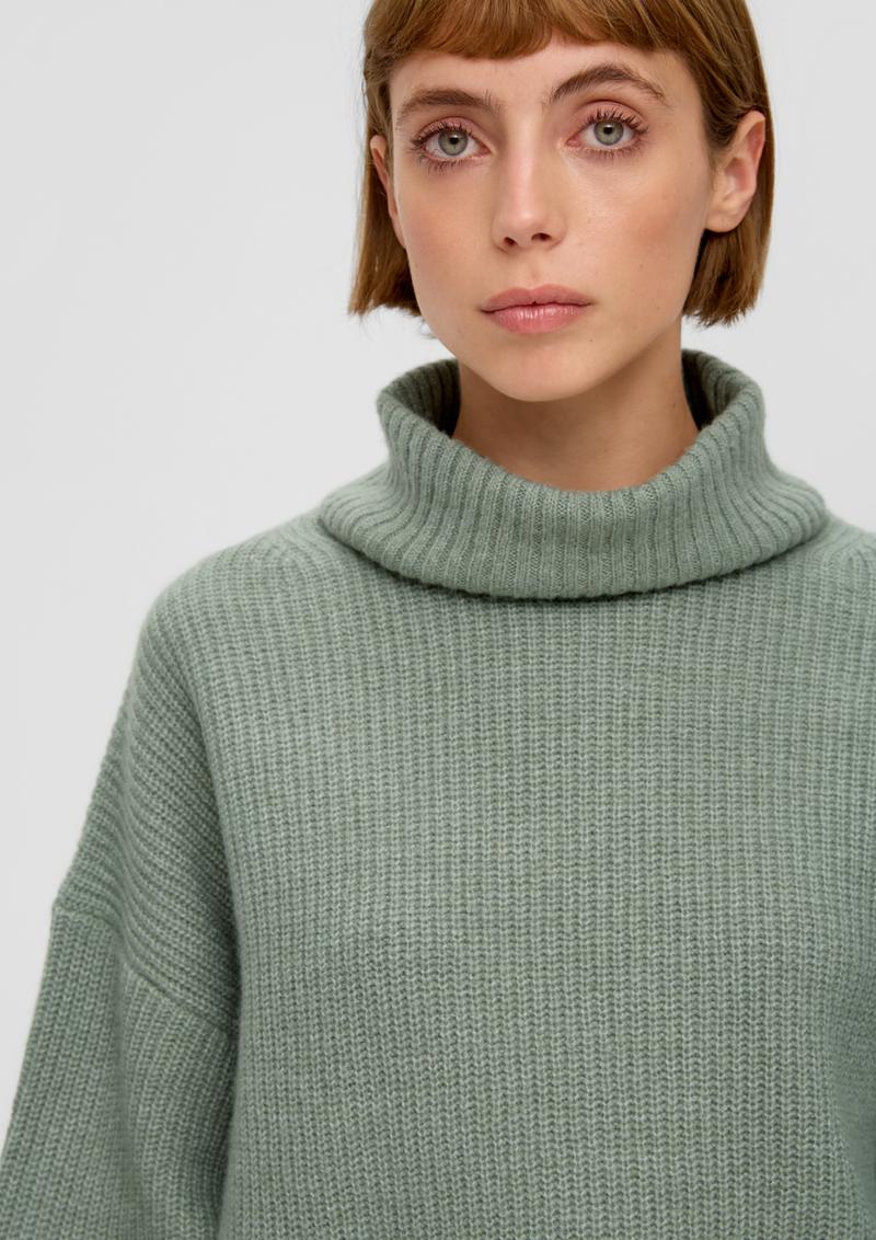 s.Oliver Oversized Strickpullover - salbeigrün