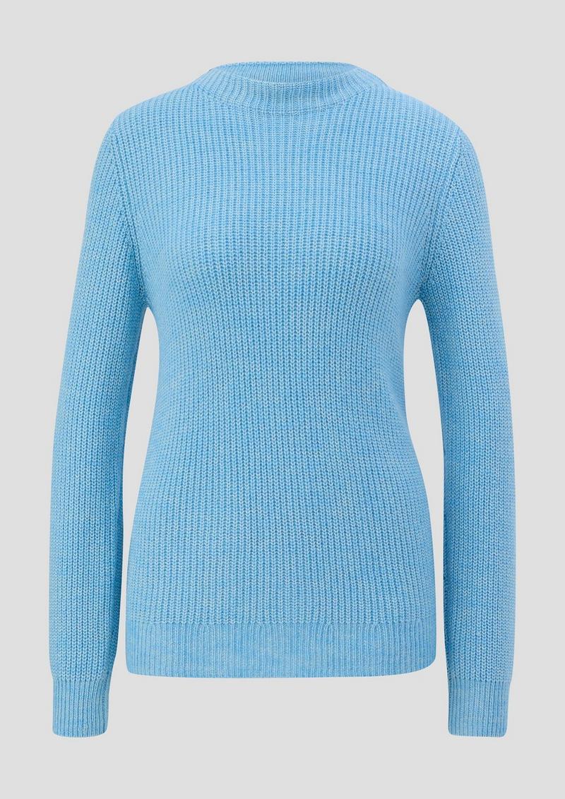 s.Oliver Strickpullover aus Wollmix - hellblau
