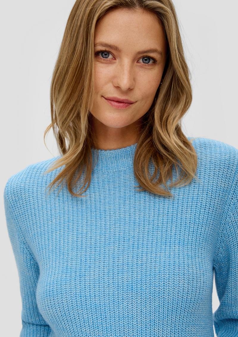 s.Oliver Strickpullover aus Wollmix - hellblau