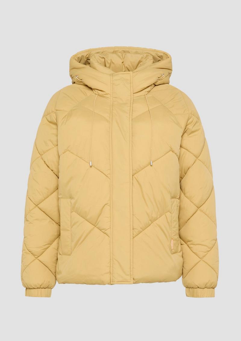 s.Oliver Wattierte Jacke mit Steppung und Kapuze - goldgelb