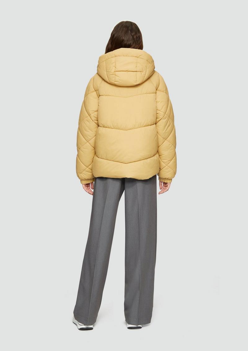 s.Oliver Wattierte Jacke mit Steppung und Kapuze - goldgelb