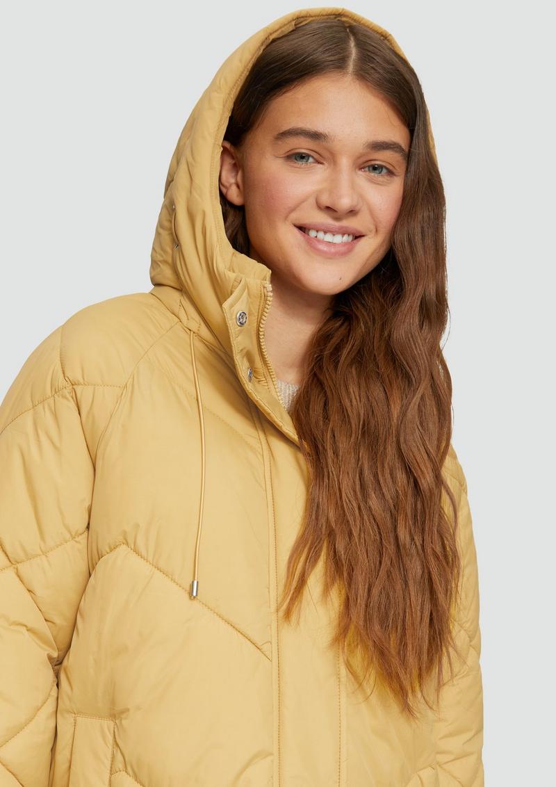s.Oliver Wattierte Jacke mit Steppung und Kapuze - goldgelb