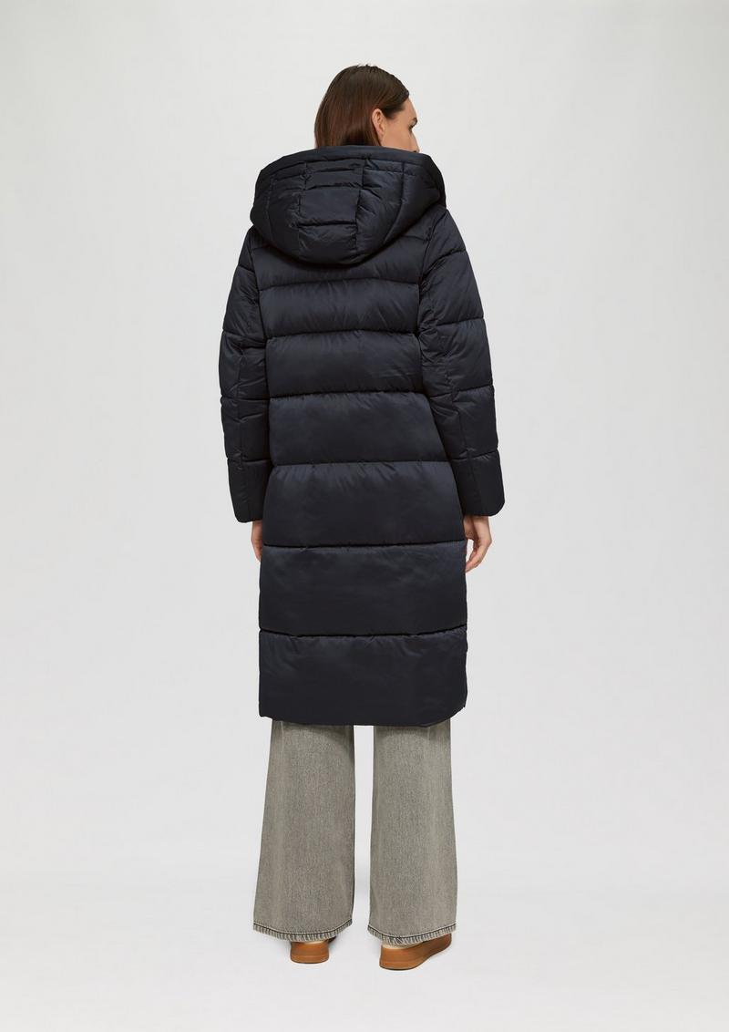 s.Oliver Puffermantel in Satin-Optik - navy