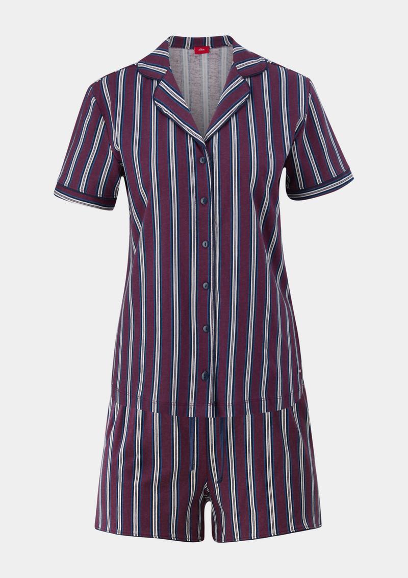 s.Oliver Kurzer Pyjama aus Jersey - flieder