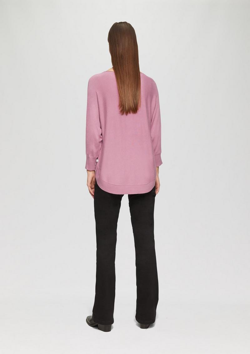 s.Oliver Strickpullover mit Fledermausärmeln - altrosa