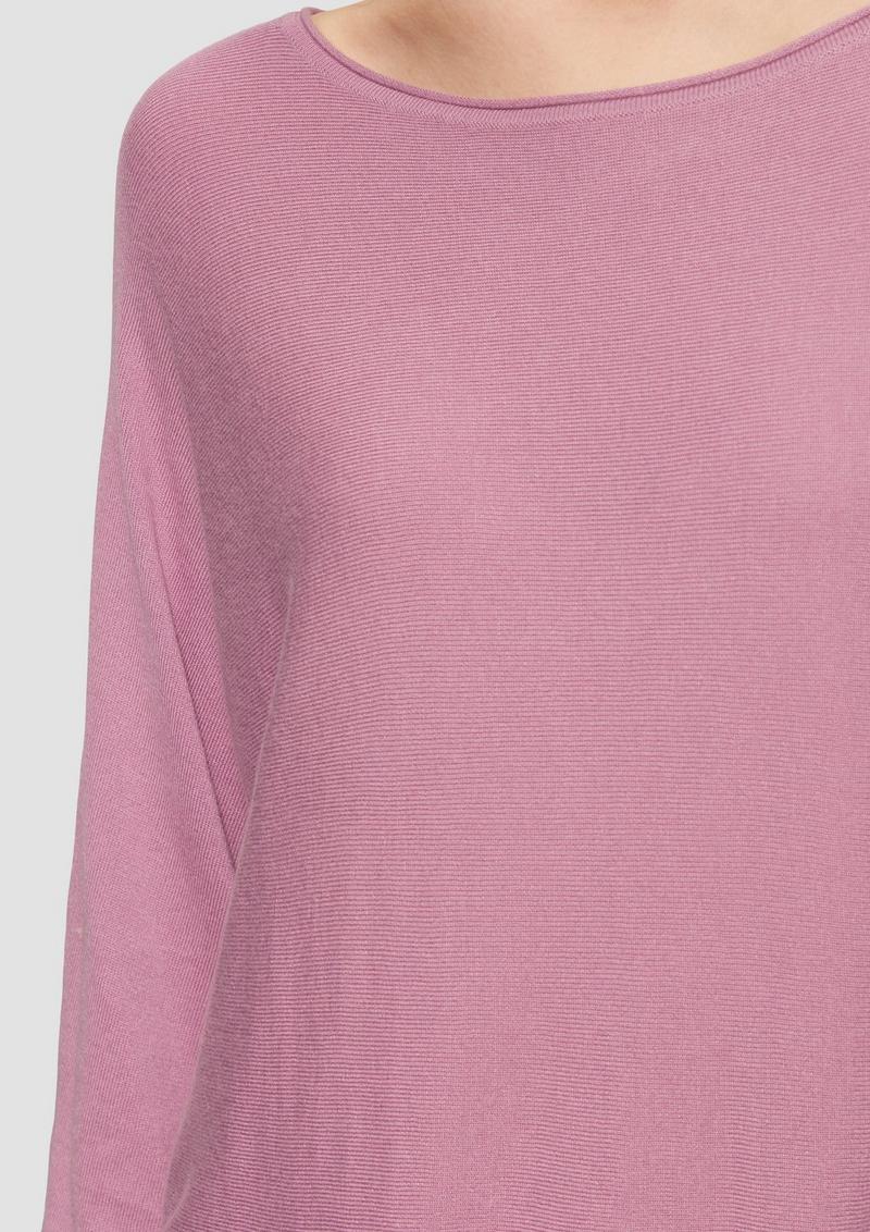 s.Oliver Strickpullover mit Fledermausärmeln - altrosa